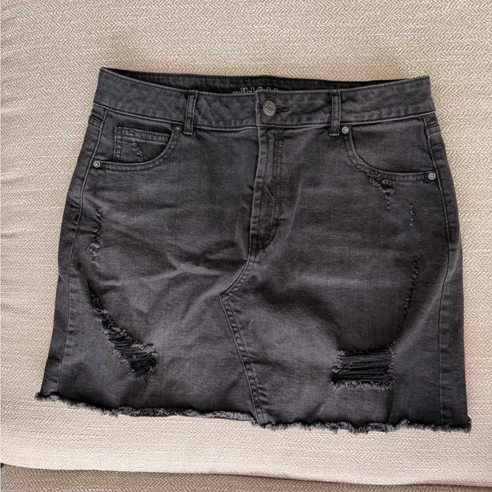Wild Fable Charcoal Distressed Mini Skirt